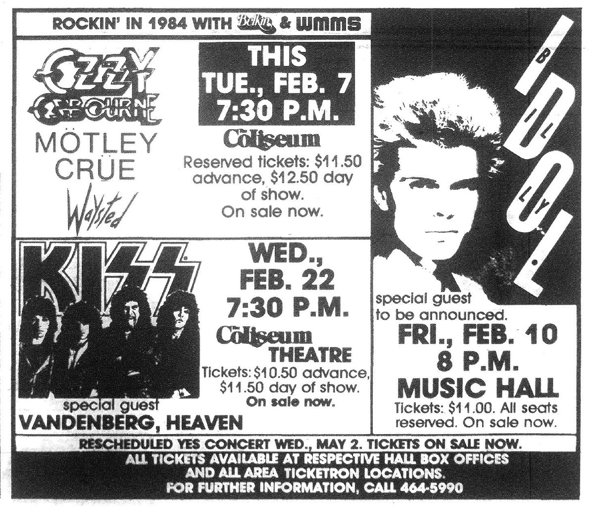 John Skrtic (@skrticx) on Twitter photo February, 1984 #Cleveland Concerts. Source: <a href="/Cleveland_PL/">Cleveland Public Library</a> from <a href="/ClevelandScene/">Cleveland Scene</a> <a href="/BillyIdol/">Billy Idol</a> <a href="/OzzyOsbourne/">Ozzy Osbourne</a> <a href="/MotleyCrue/">Mötley Crüe</a> <a href="/KISSOnline/">KISS</a> <a href="/wmms/">100.7 WMMS</a> #coliseum February, 1984 #Cleveland Concerts. Source: <a href="/Cleveland_PL/">Cleveland Public Library</a> from <a href="/ClevelandScene/">Cleveland Scene</a> <a href="/BillyIdol/">Billy Idol</a> <a href="/OzzyOsbourne/">Ozzy Osbourne</a> <a href="/MotleyCrue/">Mötley Crüe</a> <a href="/KISSOnline/">KISS</a> <a href="/wmms/">100.7 WMMS</a> #coliseum