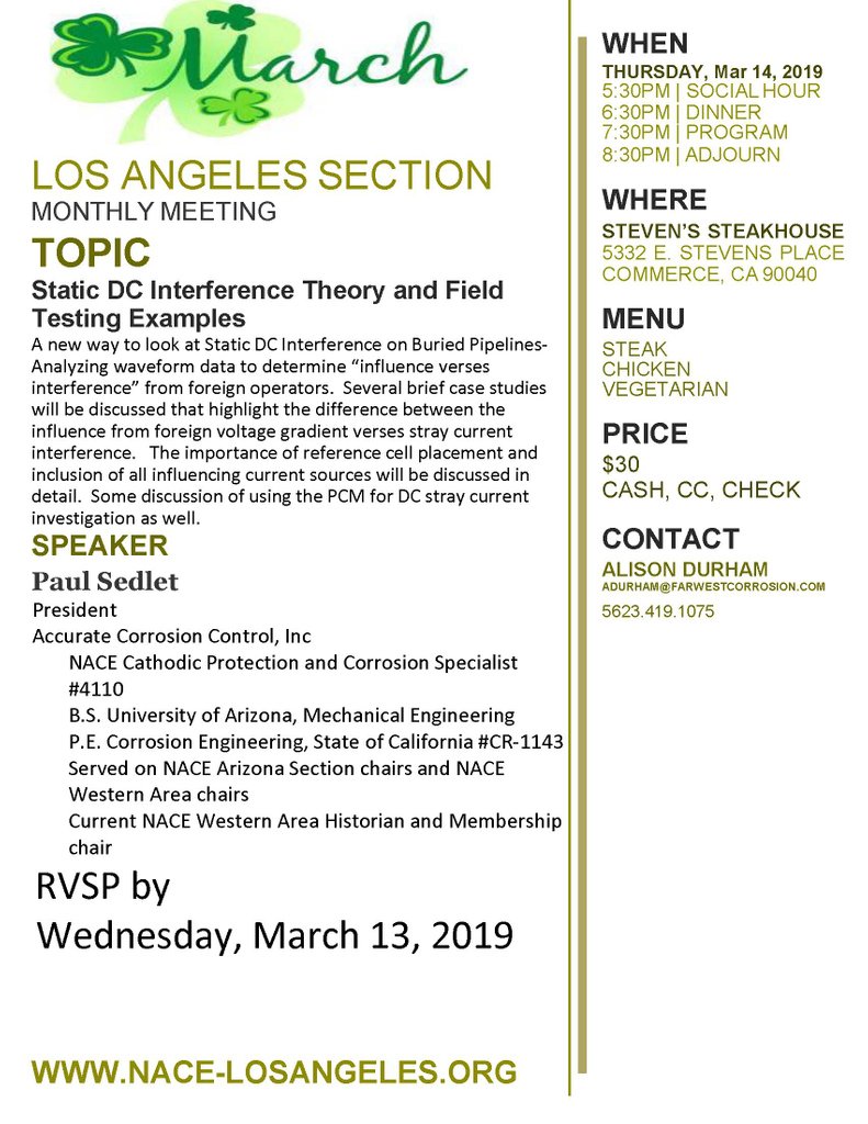 NACE_LosAngeles's tweet photo. Please RSVP today for this month's meeting.
#nacelosangelessection #nace #Corrosion #dcinterference #nace-losangeles https://t.co/ebpTeaEkj7