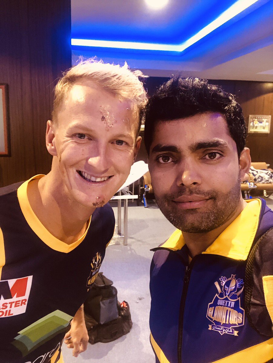 khelshel's tweet photo. .@Umar96Akmal wishes Happy birthday to his team mate @MaxTCWaller 😍
#QuettaGladiators #ShaanePakistan #HBLPSL #PurpleForce #Pakistan #Dubai #UmarAkmal #MaxWaller #Cricket #KhelShel #Pakistan https://t.co/94aN94ewx4