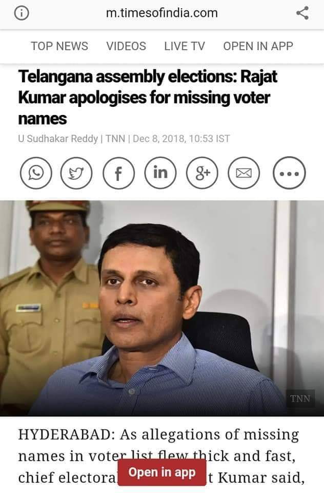 VijethaUK's tweet photo. Is this how TRS won elections in Telangana by stealing data and deleting the 25 lakh votes of non TRS people?
Now by using fake allegations they want to steal TDP data now for YS Jagan?
Shame on you Andhra haters TRS+ YCP+ BJP
@ysjagan @KTRTRS #TSGovtStealsData #DatadongaKTR https://t.co/mAjok7dsFM