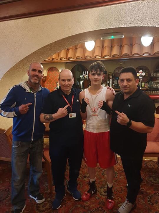 ElcocksBA's tweet image. So after a close fought contest Academy boxer Jack Rossi is now under 60Kg Midlands Counties Champion.
Great to see so many from the club come out to support one of their own today