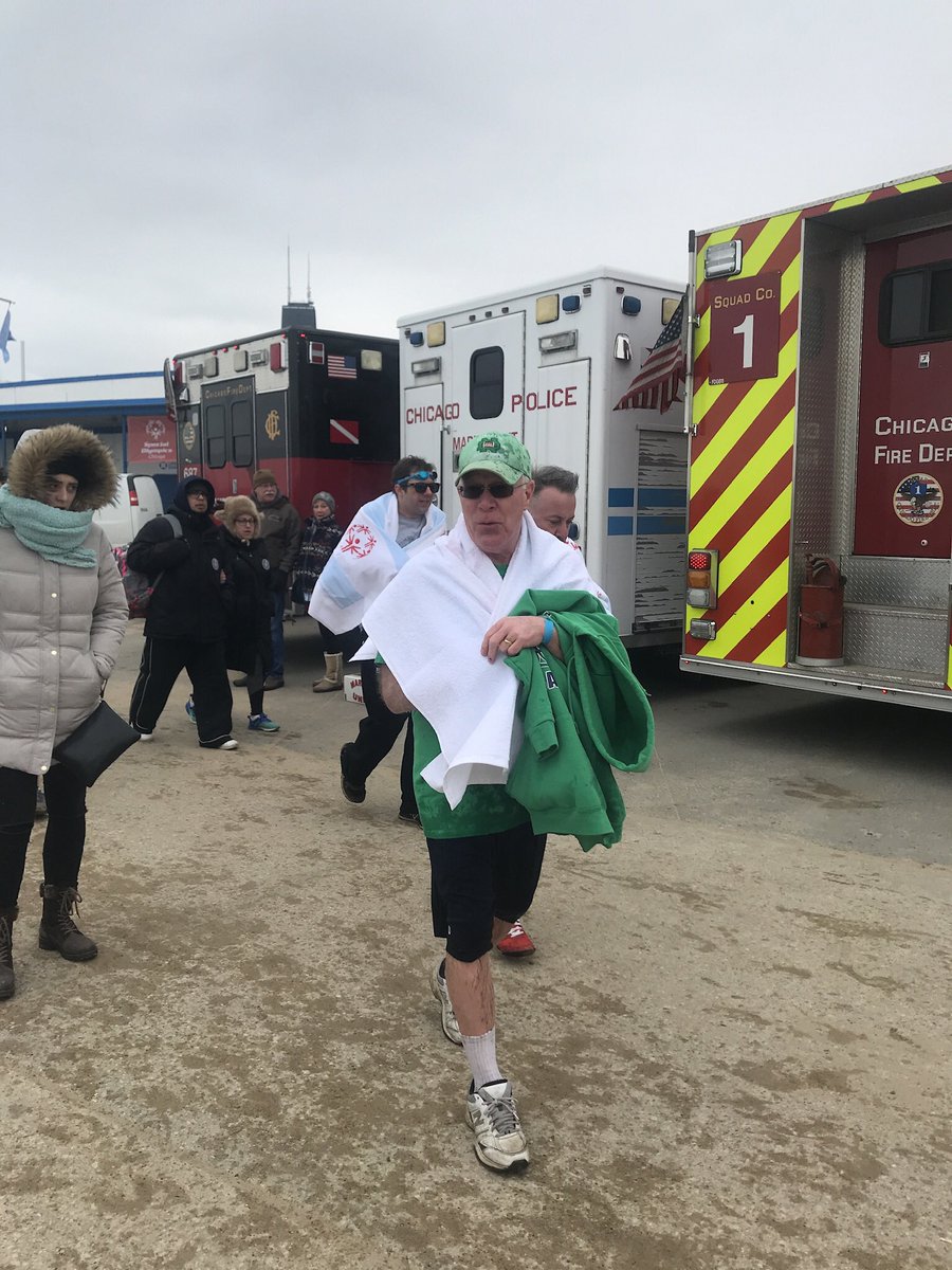 NDCP_Football's tweet photo. Coach Hen showing mental toughness with Team Carden at the Polar Plunge today. What a great day for a great cause. Much love for the Carden and Nee families. #WeAreND https://t.co/2u93vUt40y