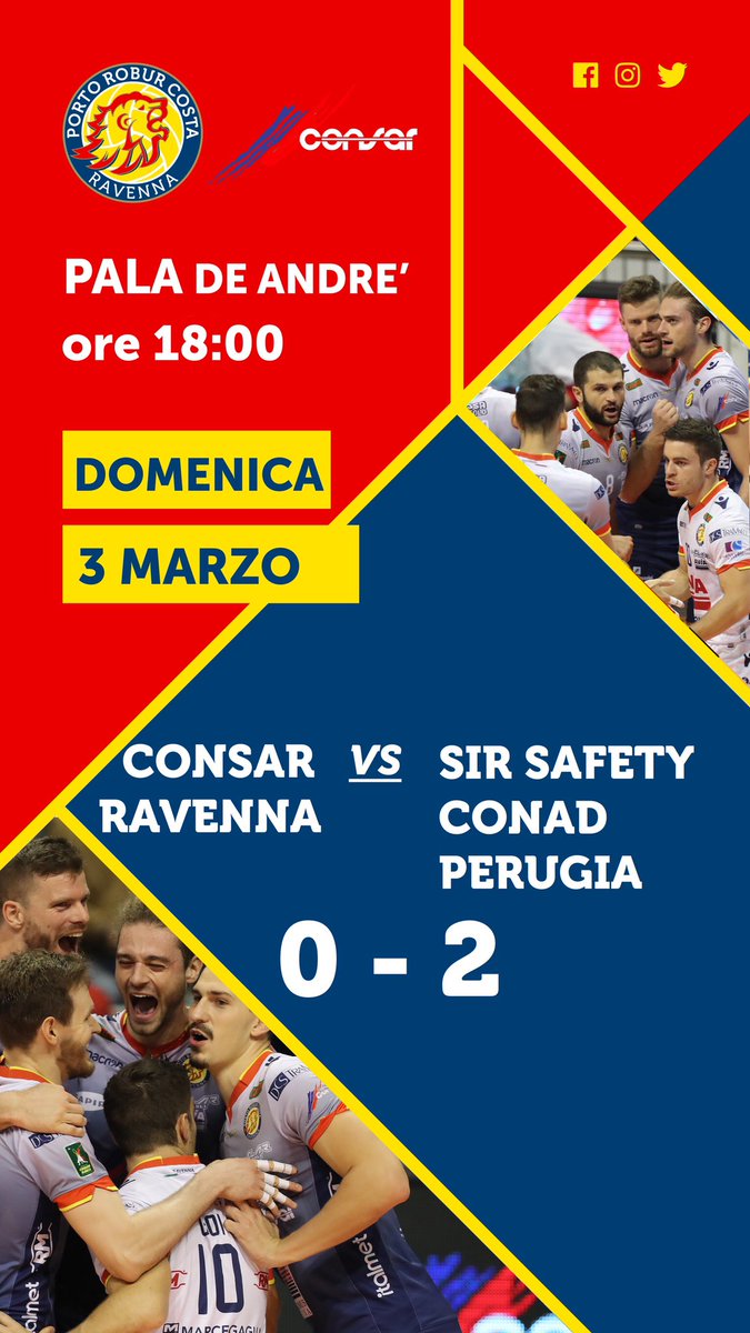 roburcosta's tweet image. #RavennaPerugia 0-2!

È la squadra ospite a conquistare un combattutissimo #2set 23-25.

#avantileoni #superlega #credembanca