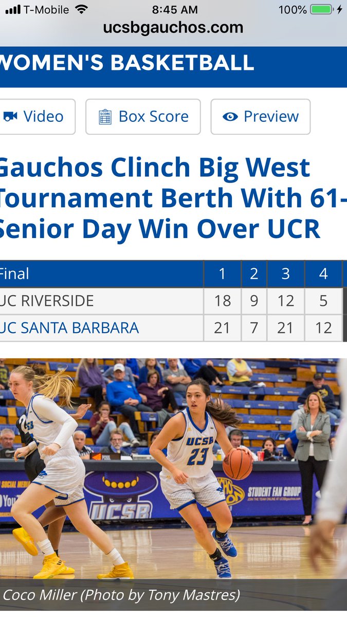 CoachRossignol's tweet photo. Alumni @coco_miller1 @UCSB_WBB has big game to qualify for the Big West Tournament. Congrats and good luck from @JSerraGBB 🔥💯 #5ThreePointers #WillToWin #GreatTeammate @JSerraAthletics https://t.co/iODigBqGki