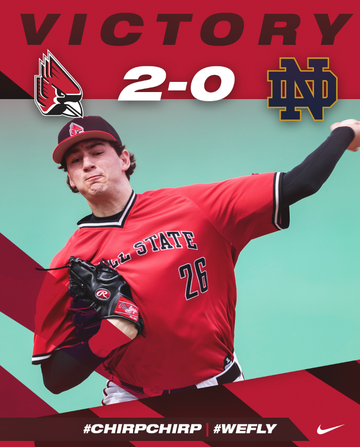 BallStateBB's tweet image. 2 games against Notre Dame... 2 wins!

FINAL: Cards 2, Notre Dame 0