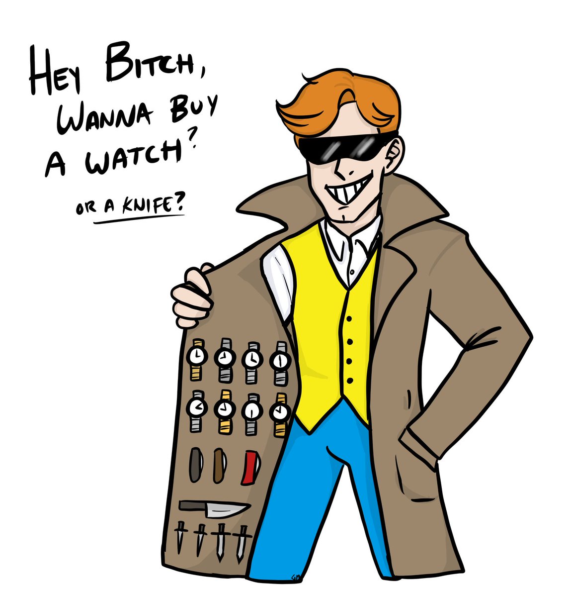 vncntvnggrt's tweet image. mike murdock looks like the kinda guy who’d corner you in the alley and ask if you wanna buy watches or knives #mattmurdock #mikemurdock #daredevil #savedaredevil #girasart