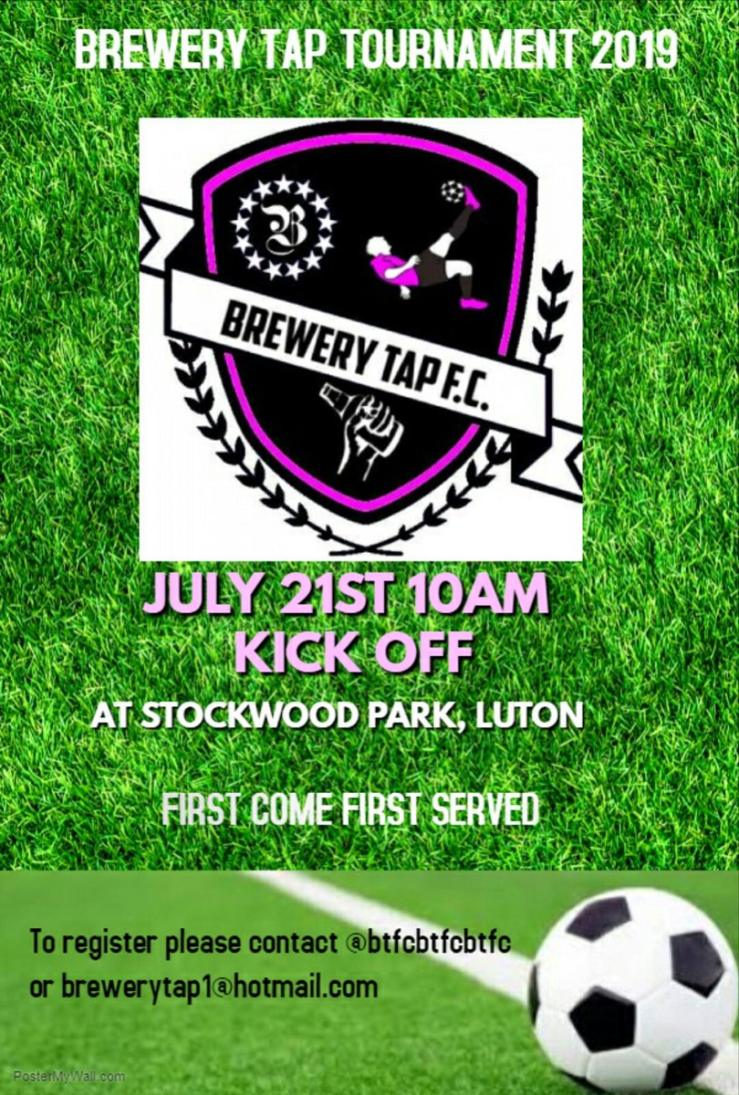 Brim and Crown Athletic (@brimathletic) on Twitter photo Confirmed teams for 2019 Tournament from 5 diff counties: (one space)
Brewery Tap FC
<a href="/JollyTopersFC/">Jolly Topers</a>
@WWOBFC
<a href="/afcrangers123/">AFCRANGERS</a> (holders)
<a href="/LittleHeathFC/">Little Heath FC</a>
@fc_hedgehog
<a href="/StopsleySpartan/">Stopsley Spartans</a>
Highgate Hazwell
Gent FC
Houghton Utd
Houghton Utd Res
<a href="/CSRovers/">CS Rovers</a>
<a href="/HattersUnited/">Hatters United</a>
@ErithTownSunday Confirmed teams for 2019 Tournament from 5 diff counties: (one space)
Brewery Tap FC
<a href="/JollyTopersFC/">Jolly Topers</a>
@WWOBFC
<a href="/afcrangers123/">AFCRANGERS</a> (holders)
<a href="/LittleHeathFC/">Little Heath FC</a>
@fc_hedgehog
<a href="/StopsleySpartan/">Stopsley Spartans</a>
Highgate Hazwell
Gent FC
Houghton Utd
Houghton Utd Res
<a href="/CSRovers/">CS Rovers</a>
<a href="/HattersUnited/">Hatters United</a>
@ErithTownSunday