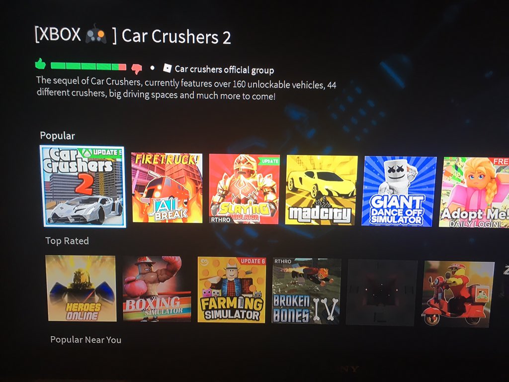 Panwellz On Twitter Car Crushers 2 Is Currently 1 On The Xbox Popular Sort It S Absolutely Crazy How Well Recieved This Port Has Been Roblox Https T Co Bb9c9zcr0r - hacks for roblox xbox one boxing simulator