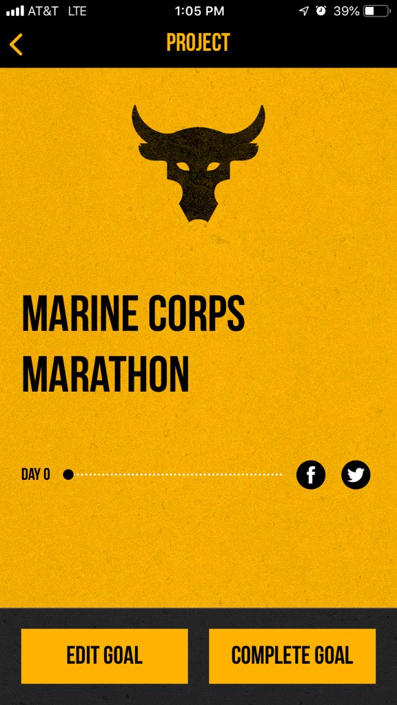 morgiel's tweet photo. @TheRock I’m going to need some solid inspiration starting marathon training in Florida in June.... @Marine_Marathon here I come! #rockclock #runwiththemarines https://t.co/McCXekufhd