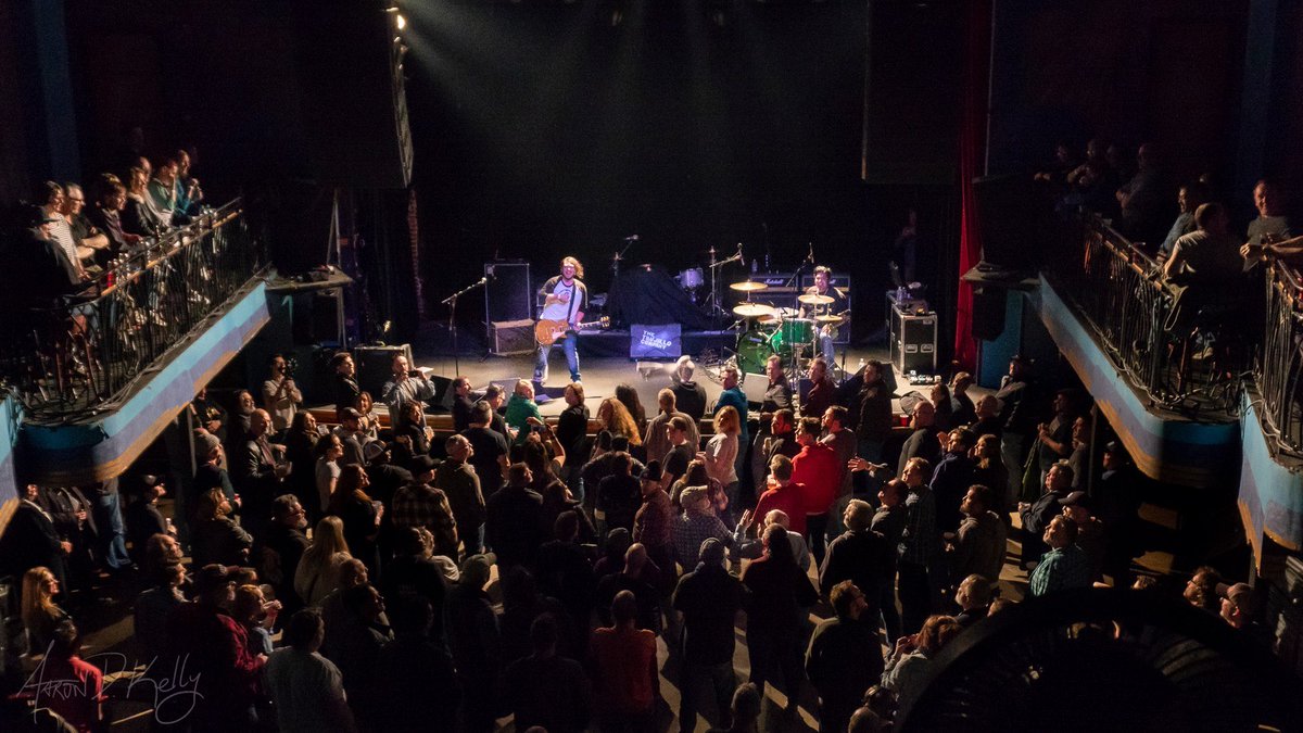 thetrujilloco's tweet photo. Happy #303Day Colorado! Here’s a fun one from Tuesday night at the @gothictheatre when we were tossing @YouthonRecord tees into the upper deck! I guess the time spent as a college mascot paid off! 
#thetrujillocompany #denverrock #wyomingcowboys #pistolpete 📸by Aaron D. Kelly https://t.co/5xA0UaK6tW