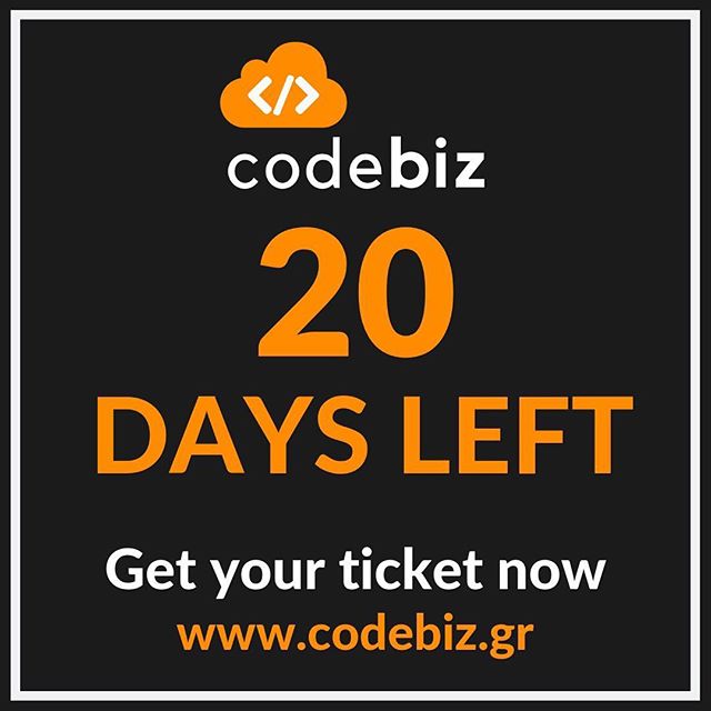 Μόνο 20 ημέρες έμειναν και τα εισιτήρια Early Bird έχουν σχεδόν εξαντληθεί! 😱

Έσυ, έκλεισες το δικό σου; 🔝

Link in Bio #codebiz2019 #battleyourwaytothetop