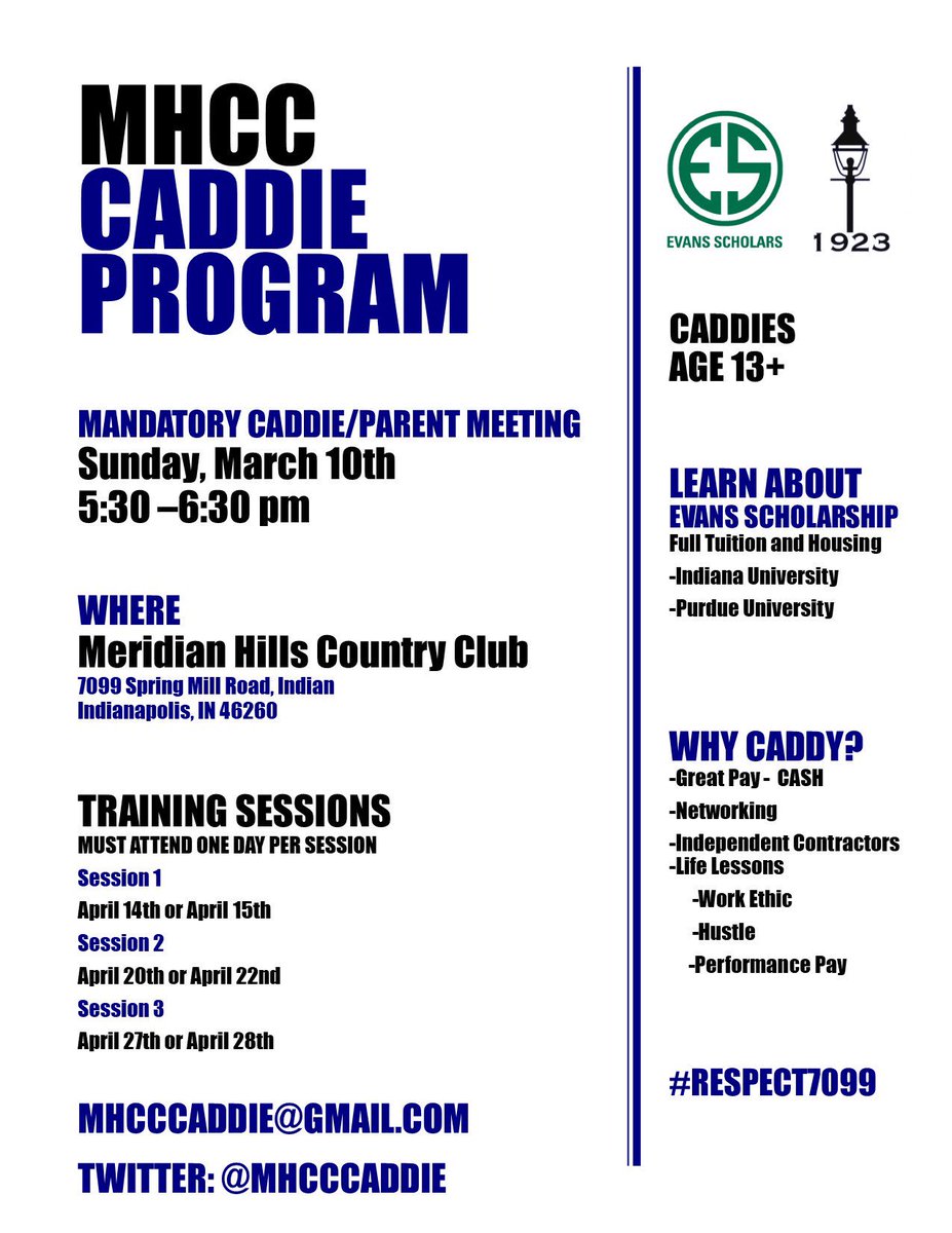 MHCCcaddie's tweet photo. Just one week away from the “unofficial” start to the season! The Parent/Caddie Meeting is this coming Sunday at 5:30. Please make sure this is on your calendar!!!

#respect7099 #1300loopgoal #gettingclose https://t.co/qiujvAzuVb