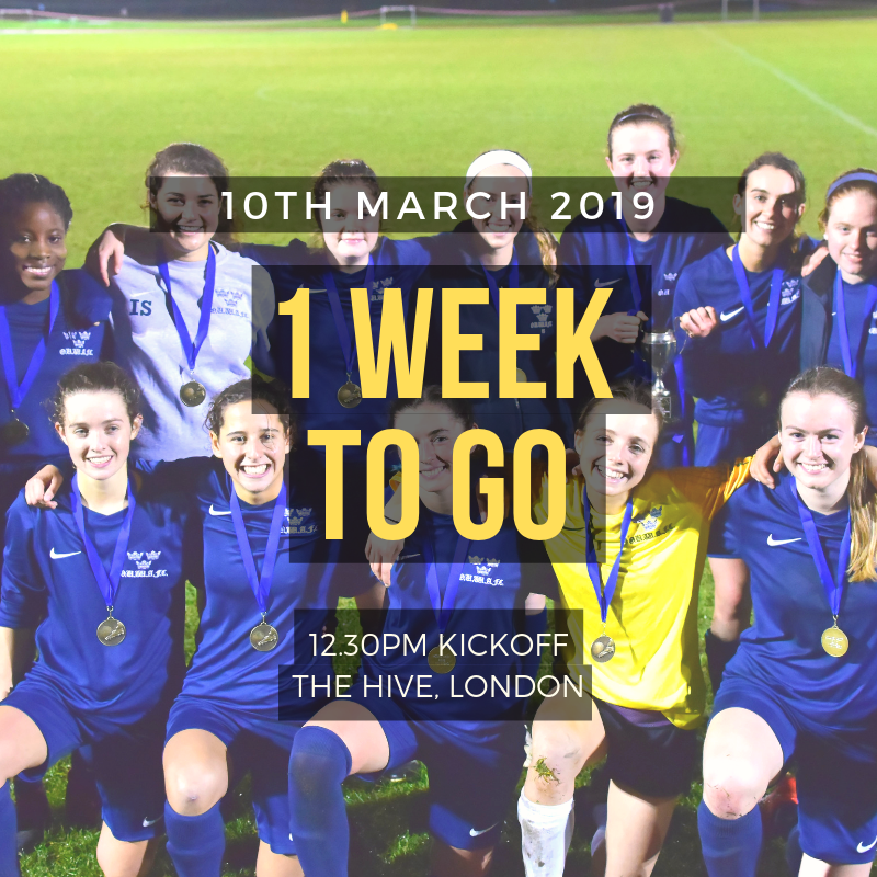 OUWAFC's tweet photo. Still buzzing after THAT Varsity win yesterday? 

Only a week until the women's blues try to do the same and make it 5 years in a row 🏆⚽️ Come to Barnet F.C next Sunday at 12.30pm to watch. 

Tickets ➡️ https://t.co/F2K49Xx9JB 

#womeninfootball #weplaystrong #thisgirlcan https://t.co/J8R597f4Np