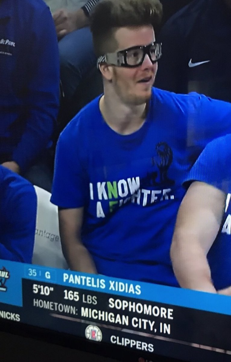darrenrovell's tweet photo. My favorite walk-on in college hoops: DePaul’s Pantelis Xidias. Has played 2 minutes in the last two years but did make the Big East All-Academic team last year. https://t.co/YoaqSZ5AeE