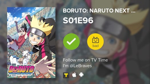 OfPandemonium's tweet photo. I've just watched episode S01E96 of Boruto: Naruto N...! #tvtime https://t.co/CdNM4rdGCE https://t.co/eZP5N914Wz
