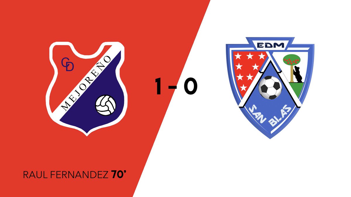 🏆 Primera Regional Grupo 2 
🔴 <a href="/CDMejoreno/">C.D. MEJOREÑO</a> – 1️⃣
⚪️ EDM SanBlas – 0️⃣
🚌 #VamosSanBlas