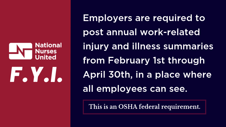 NationalNurses's tweet image. Is your employer following OSHA requirements? 

@AFLCIO #NurseLife #1u