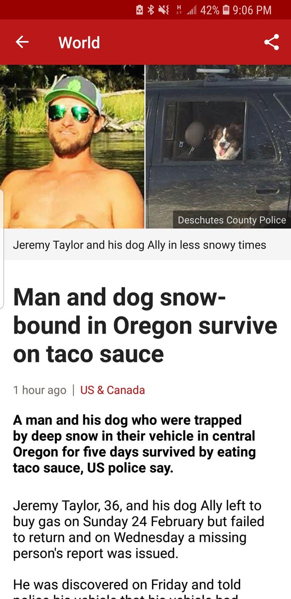 Now I know why they always give you handfuls of sauce! Apparently, those fire sauce packets can save your life in a snow storm. #onlyinOregon