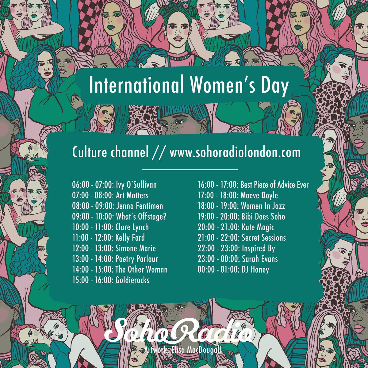 singlestandard_'s tweet photo. Our founder, @ferrengipson, will be on the @sohoradio culture channel this coming Friday at 7am for their special #InternationalWomensDay programming. Be sure to tune in 📻 https://t.co/Hl4IQKkUNt