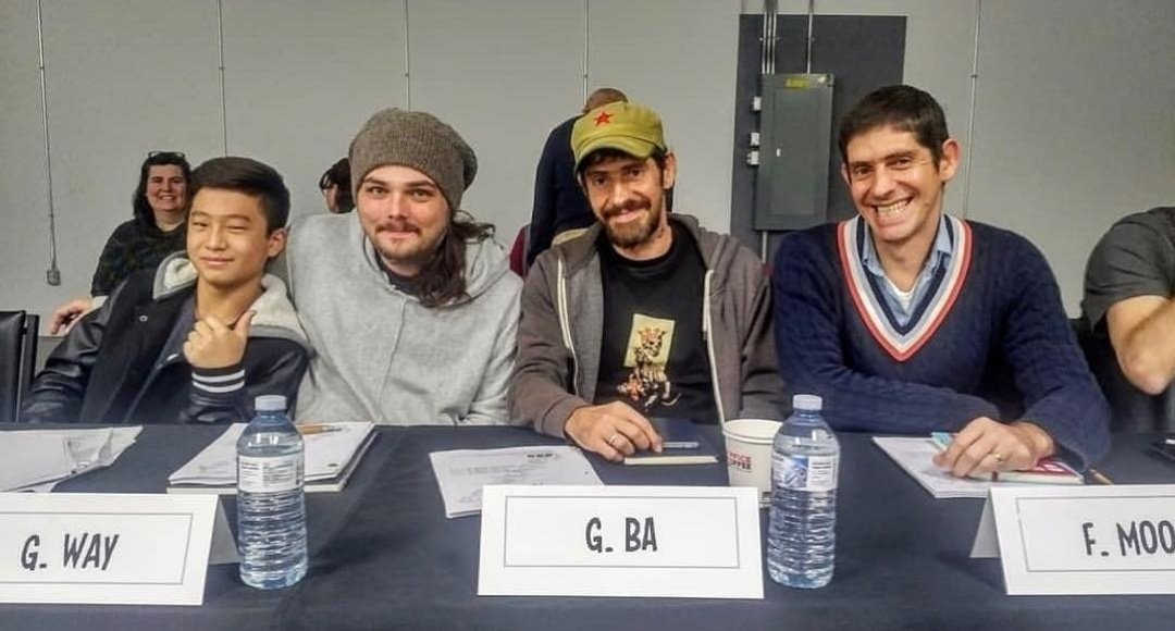 GWayFUN's tweet photo. New pics from the first #UmbrellaAcademy table read! 

Pics by @JeffKingTV 
https://t.co/Bj9Kc9qf4i https://t.co/3nhNiKJFK6