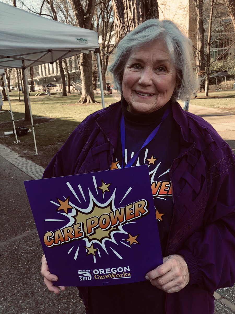 OregonCareWorks's tweet photo. Homecare workers are coming together to build #carepower at @WomensMarchPDX! #WhyIMarchPDX #womxnsmarchpx #WomensHistoryMonth2019 #womenempowerment https://t.co/T5vKVJDppf