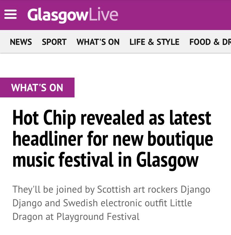 After that appalling TRNSMT lineup, turns out Rouken Glen is the place to be this summer. Hot chip?? Groove armada?? What’s goin oooon 😂