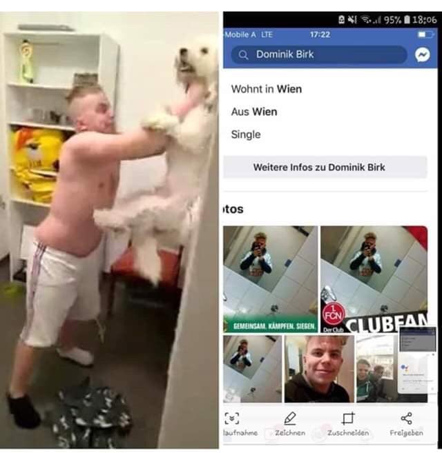 Dummer elendiger Hurensohn. Ich hoffe ganz Wien sucht nach dir