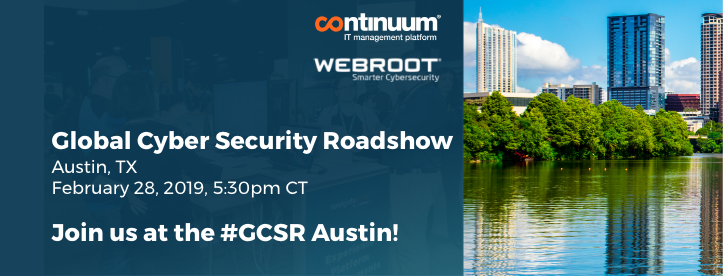 ContinuumD3's tweet photo. LAST CHANCE to RSVP to our Global Cyber Security Roadshow #Austin event tomorrow! Ready to become the #security leader your clients needs? https://t.co/PqajNvqR4K #GCSR https://t.co/IHw68gwpeu