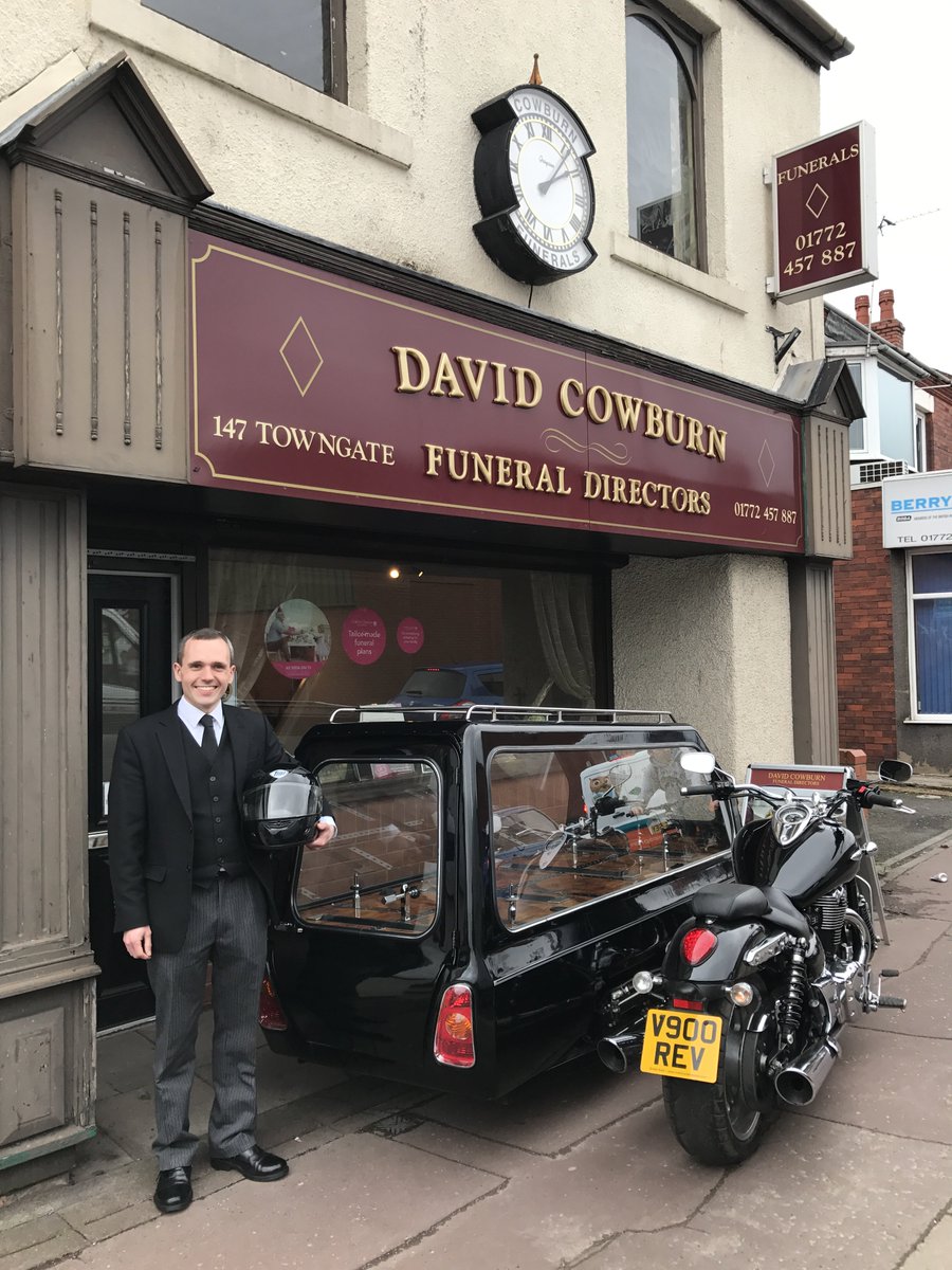 LeylandFunerals's tweet photo. How about this for a final ride? #lastride #motorcycle #motorbike #funeral #goodye https://t.co/xFIDo6RJfj https://t.co/CqRliJRDZO