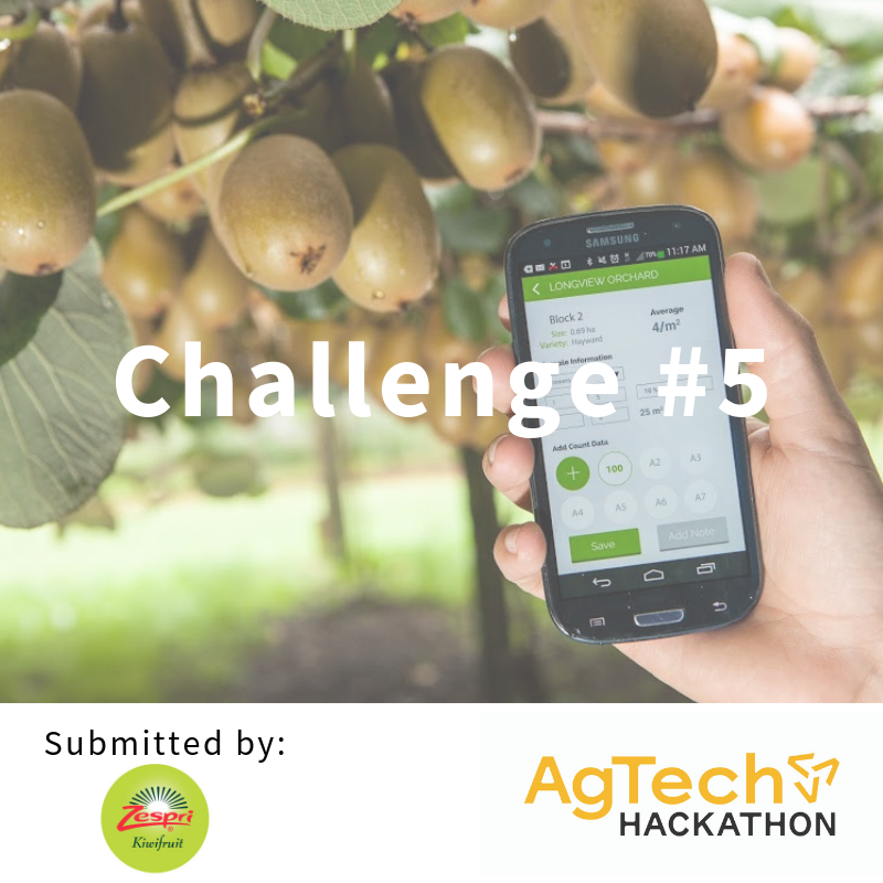 Live at 5!

Find out the fifth and final challenge for the AgTech Hackathon submitted by <a href="/ZespriCorporate/">Zespri International</a> Kiwifruit.

Be sure to tune in! #agtech #agchatnz #hackathon