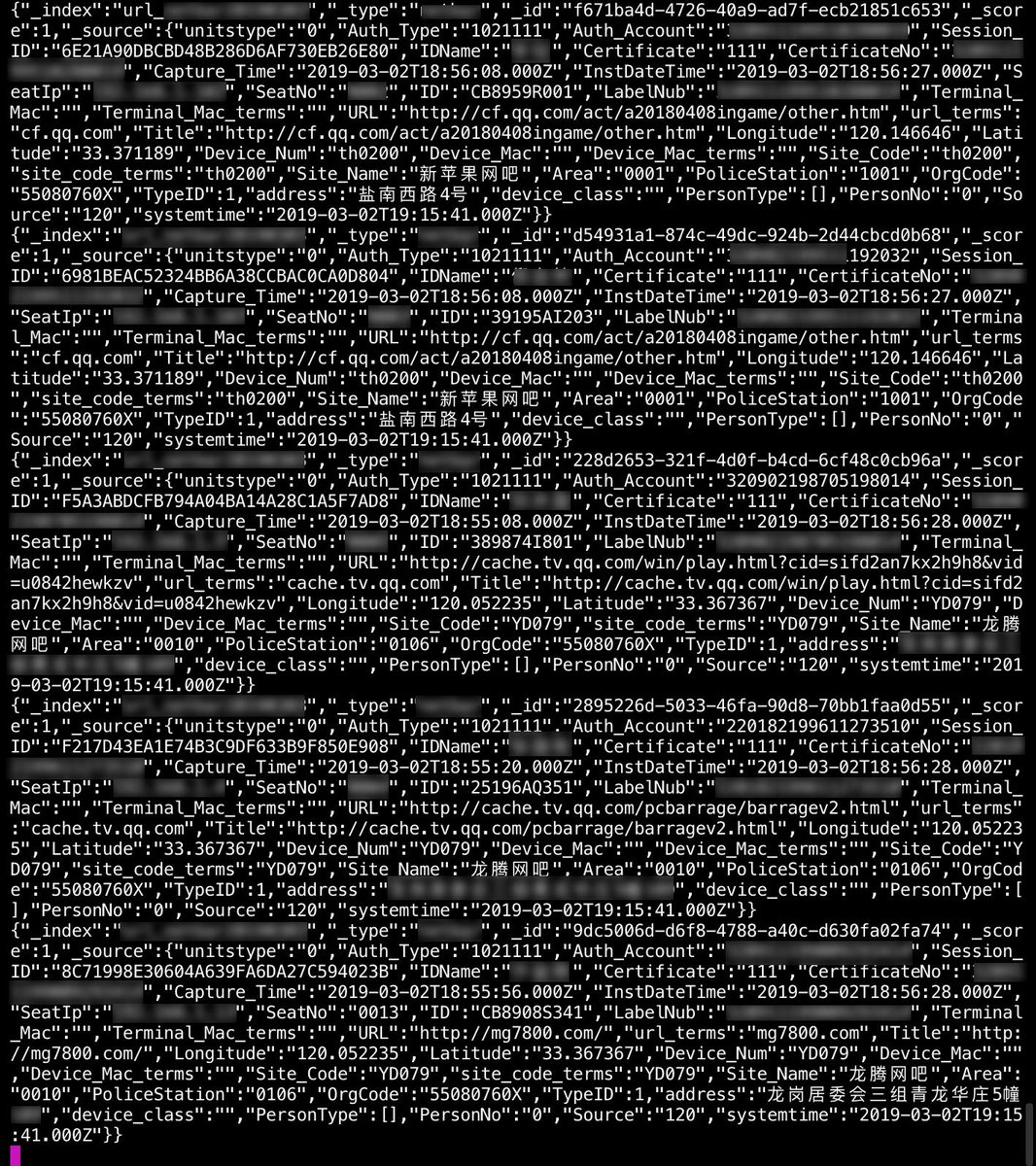 database sorveglianza cina