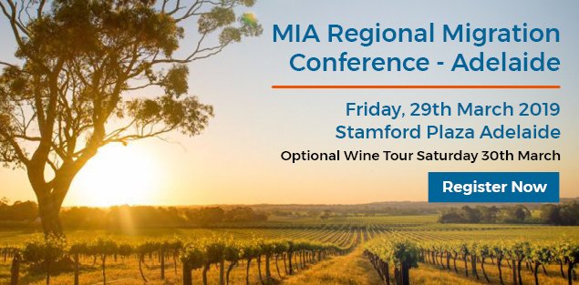 migrateinst's tweet photo. Thanks to MIAs valuable sponsors. There is the opportunity to be a Conference Sponsor for the MIA Regional Migration Conference 2019

 Please call or email Sponsorship Coordinator Alice Sammons:
 Phone: (02) 9249 9000
 Email: Alice.Sammons@mia.org.au https://t.co/Ln0Ow0xUMk