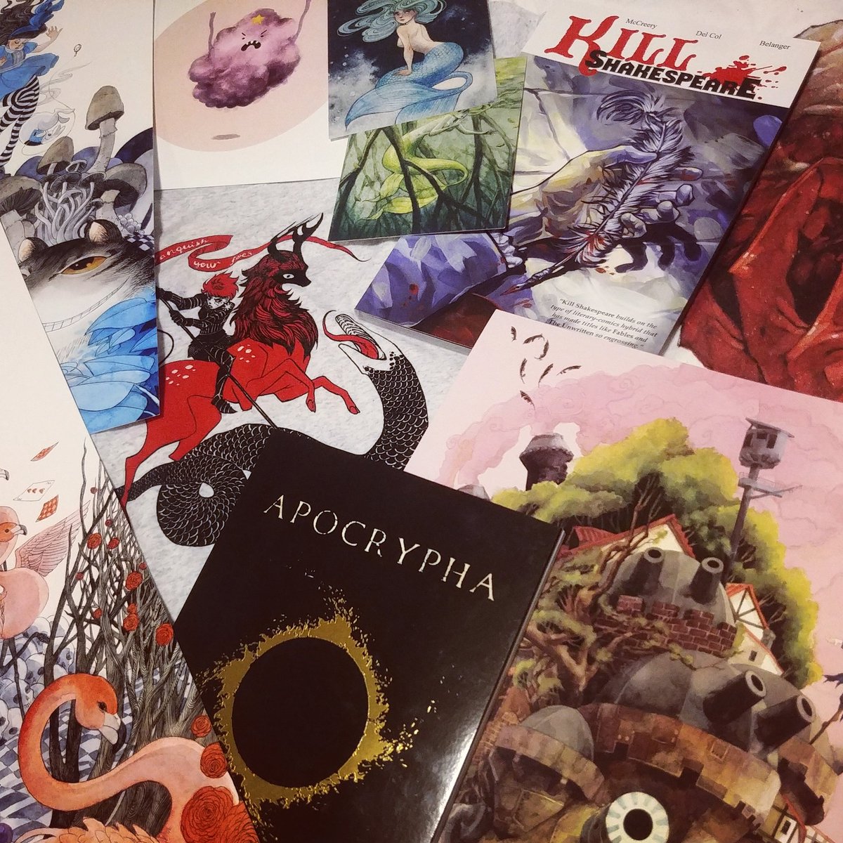 SaraWildeArt's tweet photo. @gmbchomichuk @bedsidepress @reneenault #gilliannewlandillustrator @therealconor #killshakespeare @FANEXPOVAN https://t.co/HtyAdqGp5w