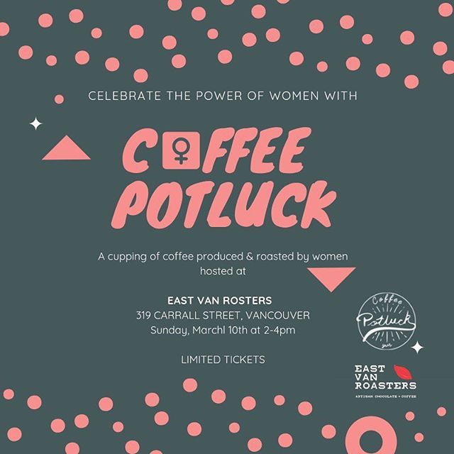 coffeepotluck's tweet photo. Hay hay, Vancouver! We tasting next Sunday &amp; we’d love to celebrate women roasters &amp; producers with you. .
Feat. @girlswhogrindcoffee @bowsxarrowscoffee 
@eastvanroasters 
@monogramco https://t.co/WlZFQVkQo5 https://t.co/CqwmlNuSHf