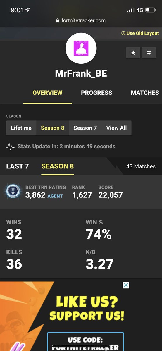 lazyaussielurk's tweet photo. Introducing you to the #greatest #fotnite player you have never heard of: @MFrankbe (see season stats below) Who is the newest member of the #aussiecrew - well the good news is he has just started a #twitch channel so you can all watch this legend play - check him out! https://t.co/biIeVQPzCU