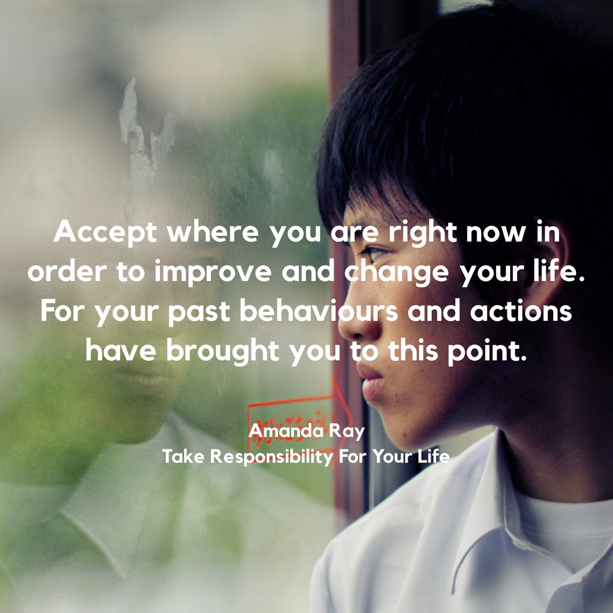 AmandaRay02's tweet image. Accept where you are right now in order to improve and change your life. For your past behaviours and actions have brought you to this point. #amandaray #BeTheChange #SDGs #personalresponsibilty #AcceptTheChallenge @Dkell999 @Hazloe3 @JolaBurnett @kashthefuturist @DrJDrooghaag
