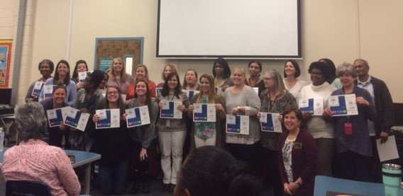 EllenAdams0821's tweet photo. Congrats to my new @BirneyBobcats MIE certified educators! They were an awesome group and I loved getting to know these folks better. They were recognized at a recent staff meeting and deserved all the applause that followed! #CobbMIE @CobbInTech @ArgyleElem @smyrna_elem #TeamNPK https://t.co/LfdrckEGZM