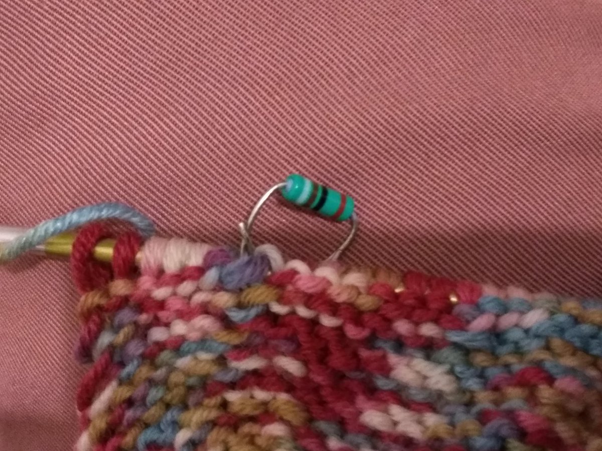jgreaves6's tweet photo. Pleased with my new homemade stitch markers! #resistanceisuseful #geddit https://t.co/teJgKqDoS6