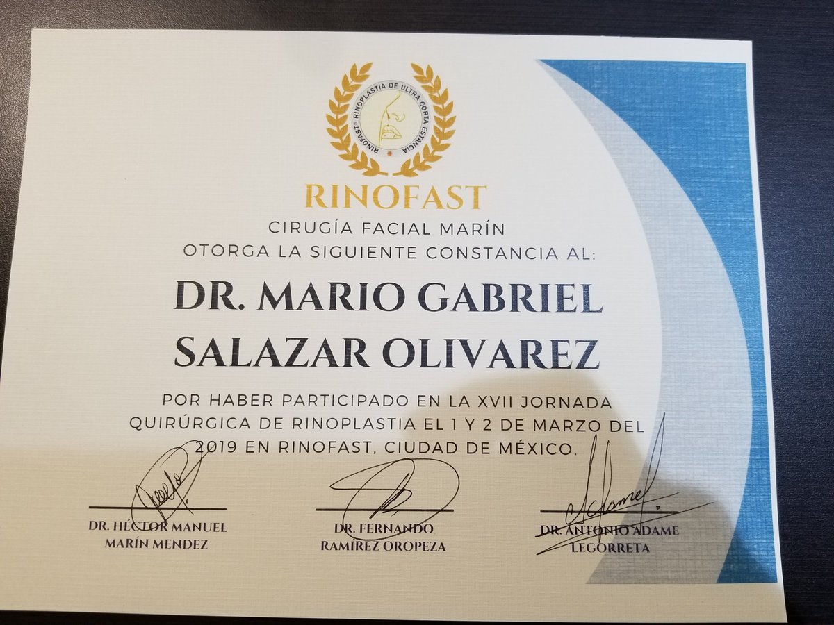 DrSalazar01's tweet photo. Muy contento de concluir #curso #Rinofast con grandes #Maestros y #amigos #Dr Mario Salazar a la #vanguardia x Ti... #centrodemedicinaesteticayspa
XVII Jornada Quirurgica de Rinofast
Dr Antonio Adame
Dr Ramirez Oropeza
Dr Hector Marin https://t.co/CstkD0Kmgj