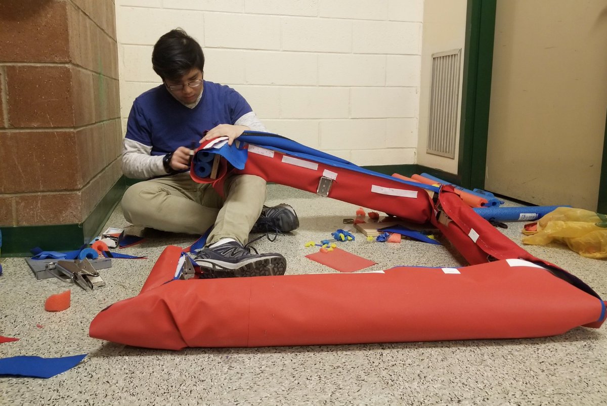 HSES_Robotics's tweet photo. An Envirobot works on our robot's reversible bumpers.
#Robotics #Envirobots #Engineering #Programming #Maker #Create #STEM #FRC #Destinationdeepspace #FIRST #NYCFIRST #NYC #Boeing https://t.co/EnnA2Q4WPP