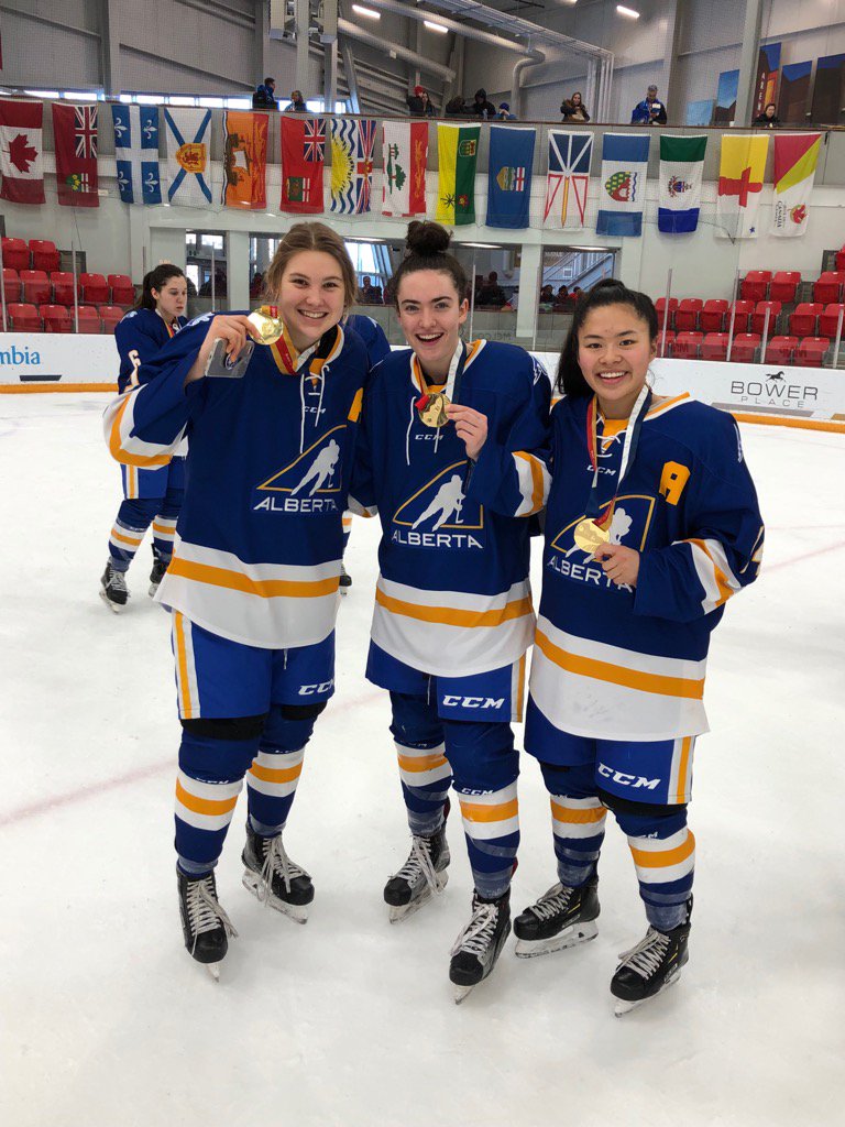 Congratulations to Team Alberta on capturing gold this past weekend at the <a href="/2019CanadaGames/">2019 Canada Games</a> .  Also congrats to OMHA alumni Teghan Inglis - Rachel Weiss - Kassy Betino  <a href="/HockeyAlberta/">Hockey Alberta</a>  <a href="/OOAA_Hockey/">OOAA Hockey</a>