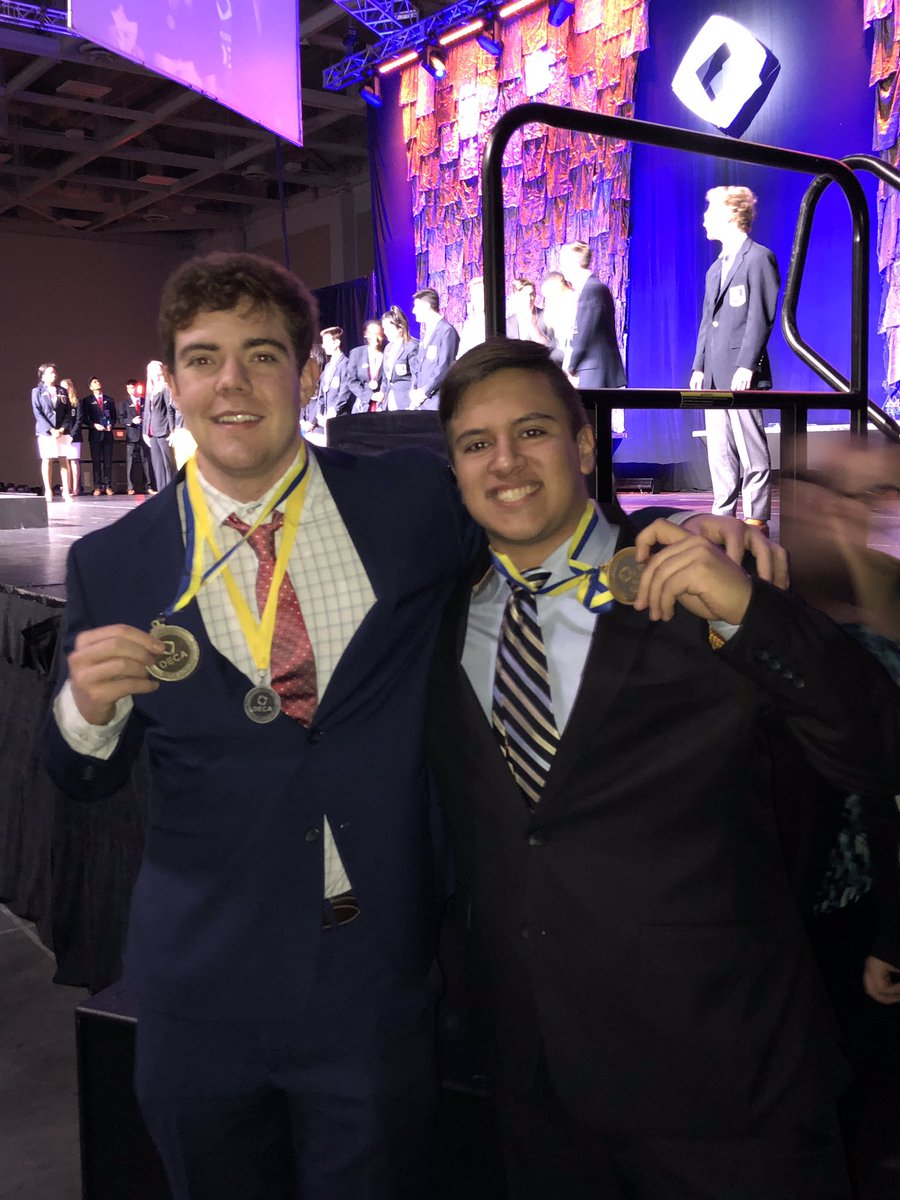 bwhsdeca's tweet photo. Congratulations to Seth Garza and Brody Malloy on placing seventh in entrepreneurship team decision making (ETDM)! 🧡💙 #BWhat #BDub #VASLC #DisneyBound https://t.co/mXhIJ8nT1Y