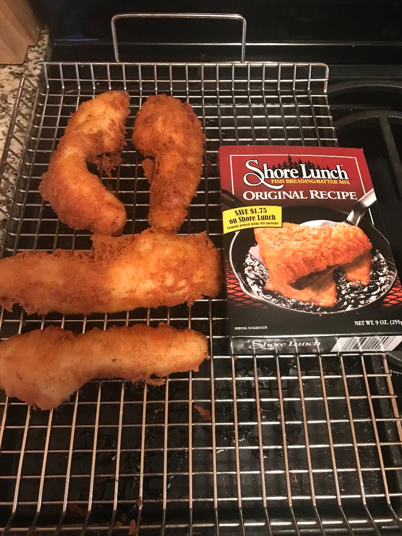 Help4UBids's tweet image. Calling all fishermen/women out there I thought I would share an awesome fish breading/batter mix with you all. "Shore Lunch" just open up one box of mix and place it in a bowl and we use 3/4 of a bottle of beer of your choice and fry! You won't be disappointed! Enjoy! #fishfry