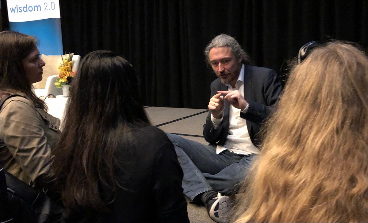 ThomasHuebl's tweet image. Thomas just made his first visit to the Wisdom 2.0 conference! He held a dialogue on the main stage with Soren #Gordhamer on the topic of "Healing Personal and Collective Trauma", then led a meditation in the Practice Lounge. #wisdom2