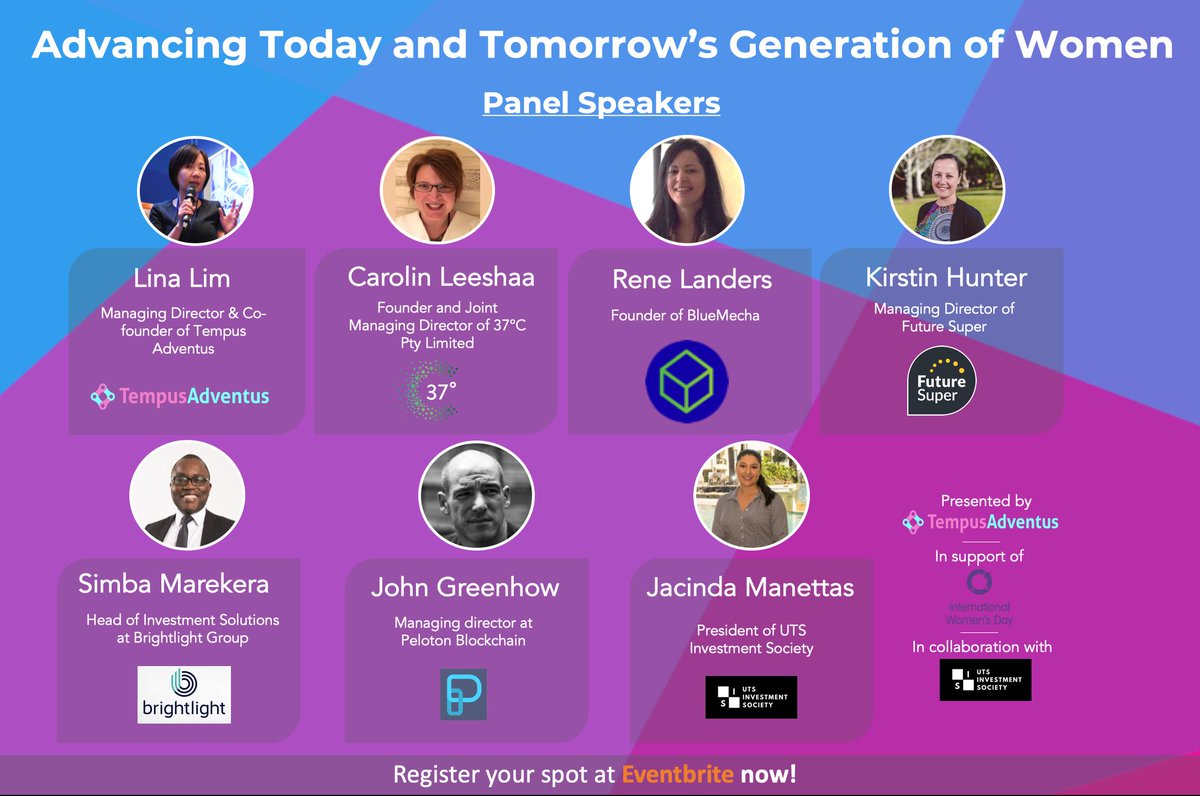 tempusadventus's tweet photo. ONLY 3 MORE DAYS until our #IWD2019 "Advancing Today and Tomorrow's Generation of Women" event! 
Get ready to ignite a #conversation about women in impact investing, finance and tech with an amazing panel of industry leaders! 

Register for the FREE event: https://t.co/Dx2sd6Kw2Z https://t.co/NrjORbECLZ
