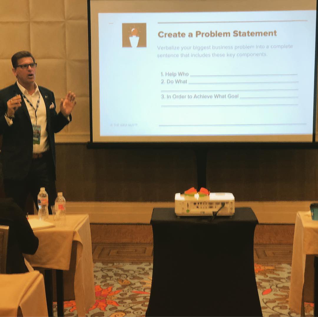 TheIdeaGuyR's tweet image. Create a #ProblemStatement: #HowMightWe... help who, do what, in order to achieve what goal. #VeteranEDGE