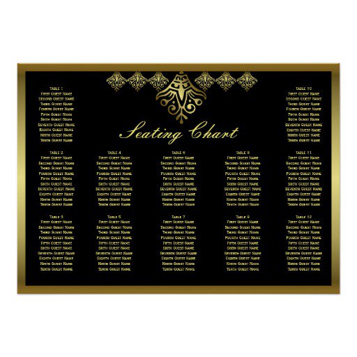 GraphicAllusion's tweet image. Elegant Black and Gold Wedding Seating Chart zazzle.com/z/ojhih?rf=238… #wedding #reception #seatingchart #black #gold #customized