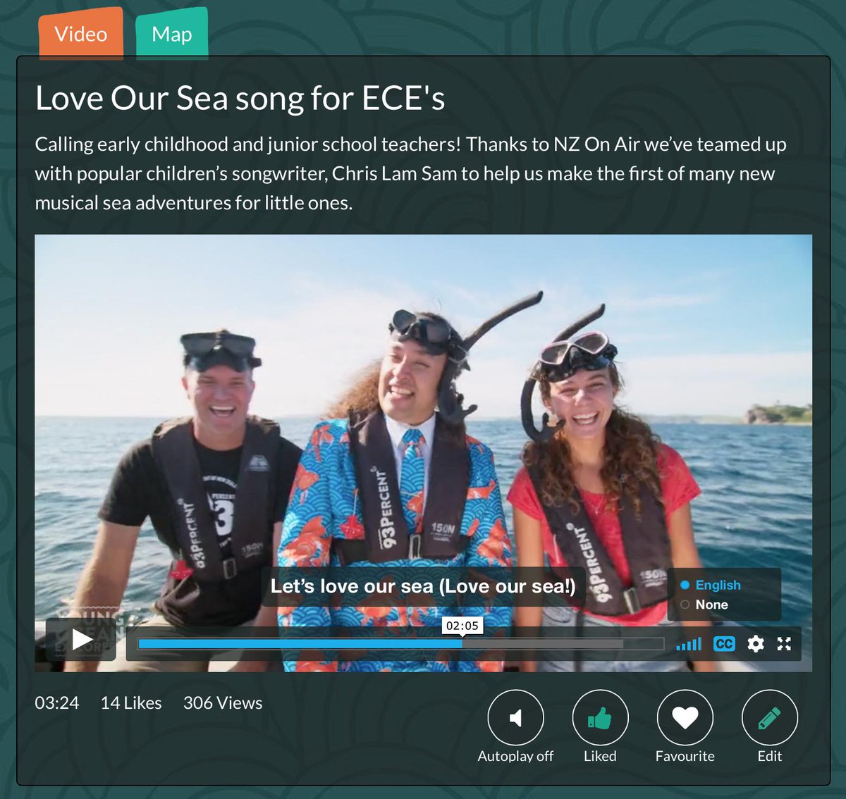 Check out our music video to inspire 2-6 yr old kids to Love our Sea! Incl lyrics on screen for kids to sing along to. Thanks <a href="/chrislamsam/">Chris Lam Sam</a> for your creative genius <a href="/NZonair/">NZ On Air / Irirangi Te Motu</a> Pl share with teachers and parents youngoceanexplorers.com/yoe/video/6790… <a href="/docgovtnz/">Department of Conservation</a> @NzPrimary <a href="/duffybooks/">Duffy Books in Homes</a> <a href="/CaroBush/">Caroline Bush</a>