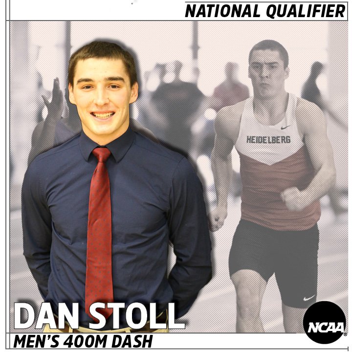 Congrats to Dan Stoll!! 2019 Indoor National Championship Qualifier in the men's 400m dash!! Dan is entering the meet ranked 20th in the country!! #HUTF #BergPride #ForeverRoyal <a href="/BergAthletics/">Heidelberg Athletics</a> <a href="/BergAthletics/">Heidelberg Athletics</a>