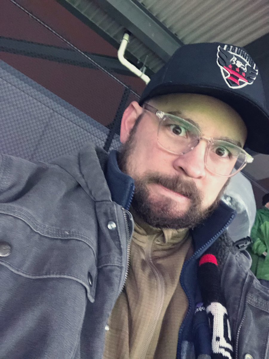 DanDuckw's tweet photo. It’s waffle top degrees cold at the DC United home opener #waffletop #dcu https://t.co/Dyf5cdOzSV